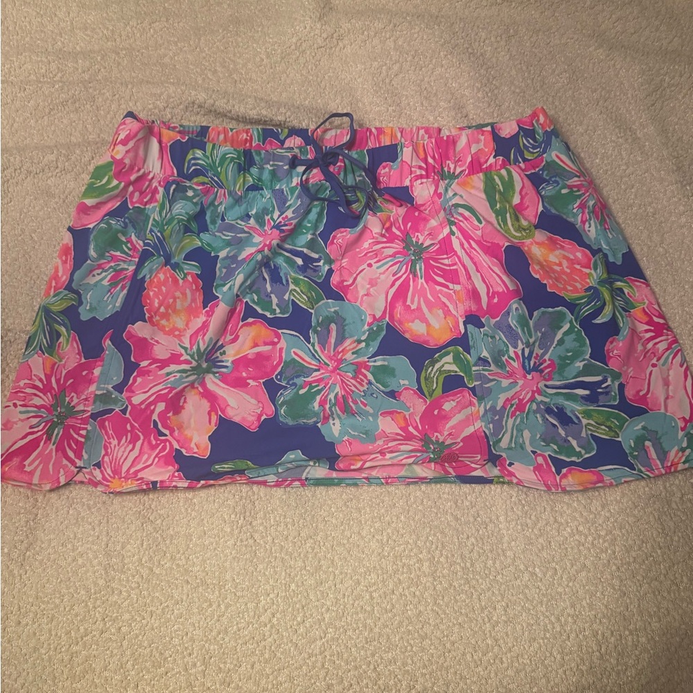 Lilly Pulitzer Floral Skirt - Pink, Blue, Green